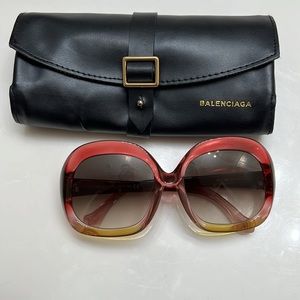 Balenciaga Red Sunglasses